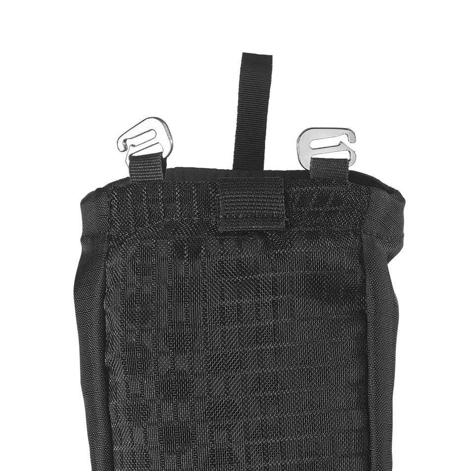 The attachment hooks on the Salomon Custom Quiver in the Black colourway.