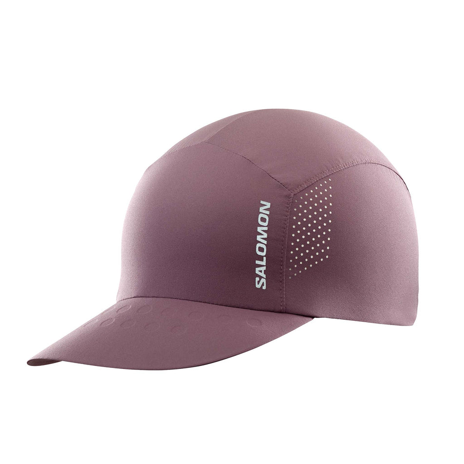 Front view of a Salomon Unisex Cross Compact Cap in the Moonscape colourway (8008807088290)