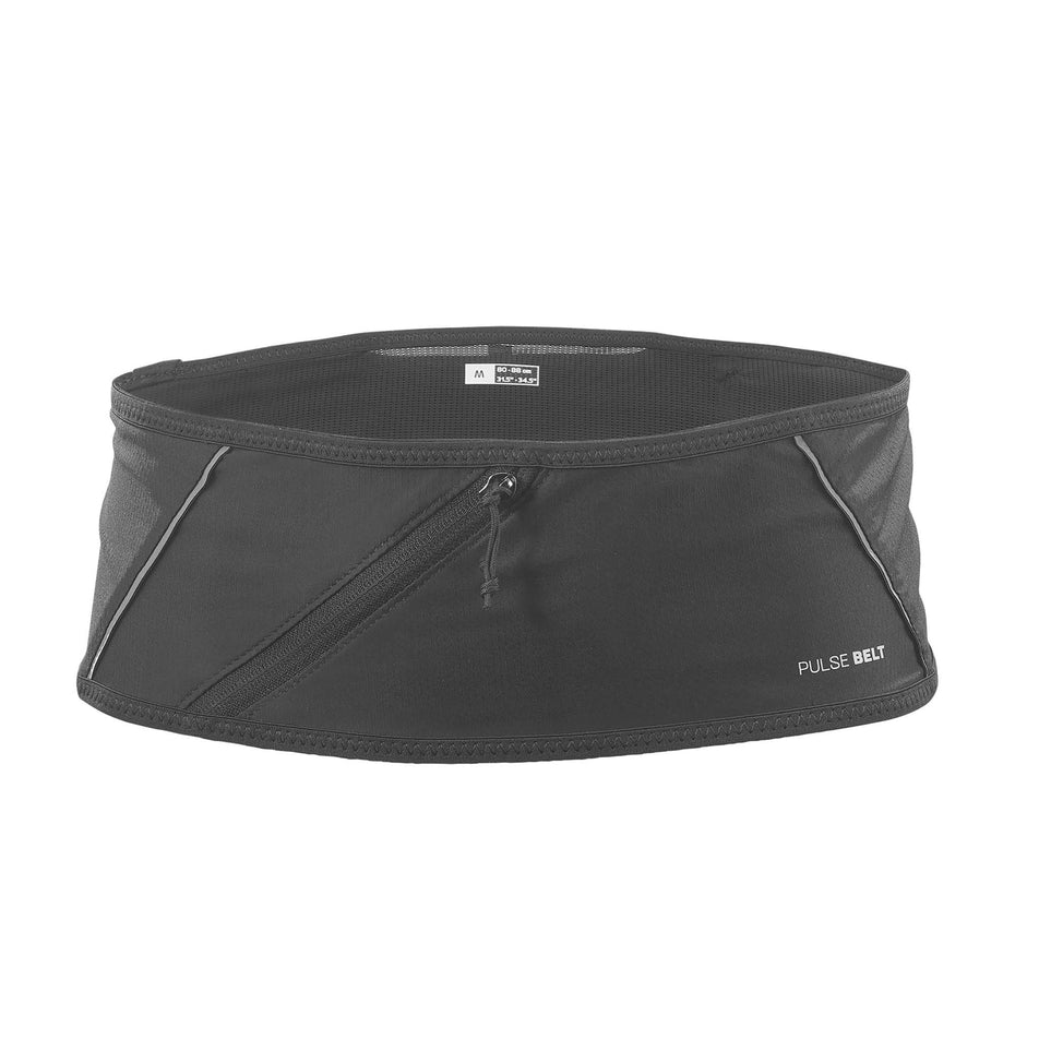 Front view of a Salomon Unisex Pulse Belt in the Black colourway (8151604297890)