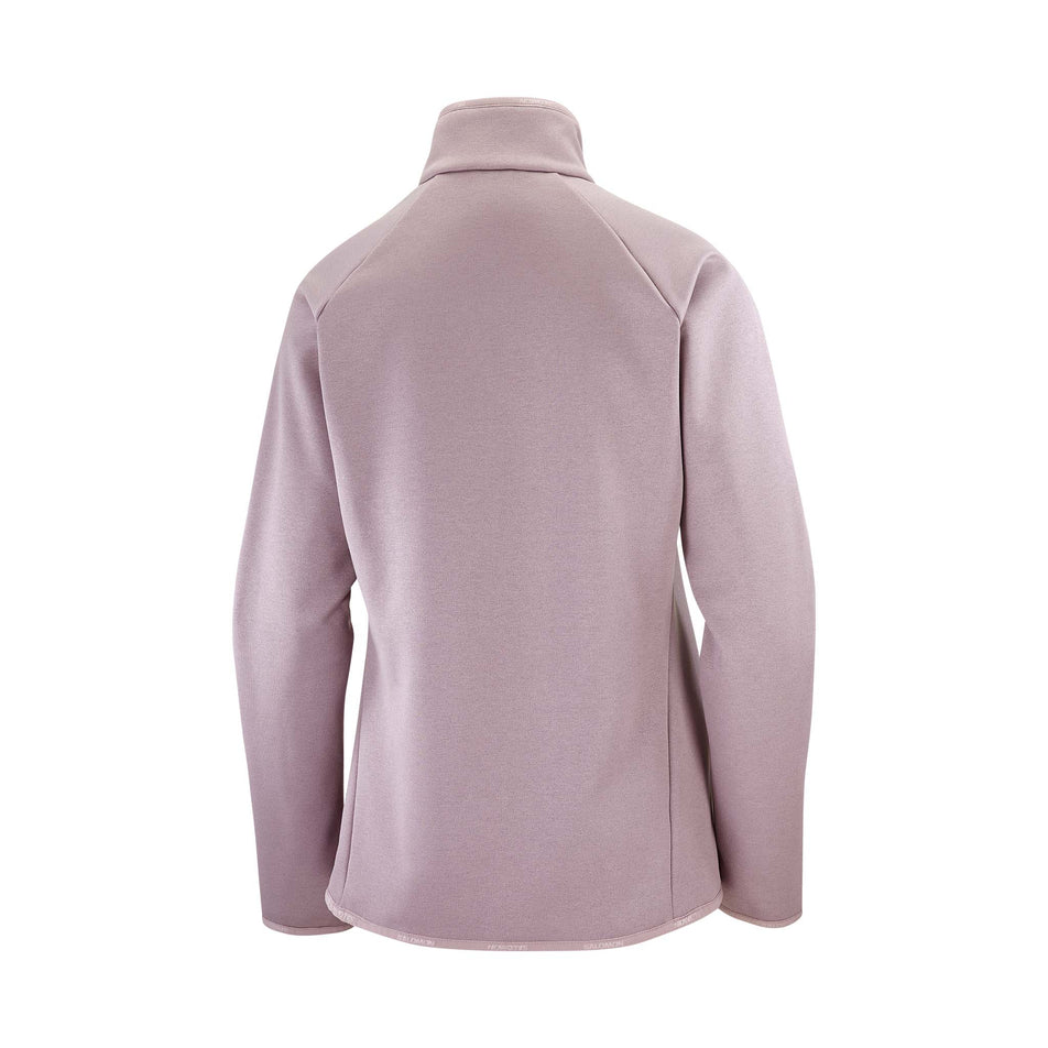 Back view of a Salomon Women's Essential Warm Half Zip in the Quail colourway (8071088013474)