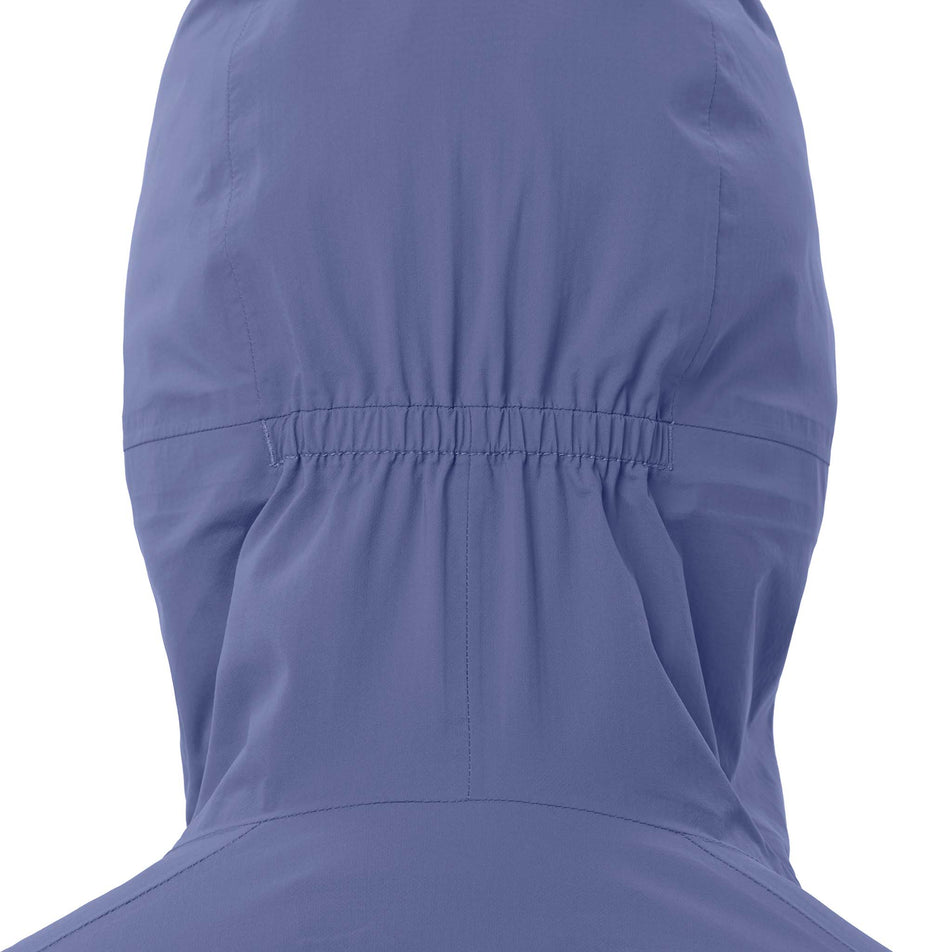 Back view of a model wearing the Salomon Men's Bonatti Waterproof Shell Jacket in the Marlin colourway.