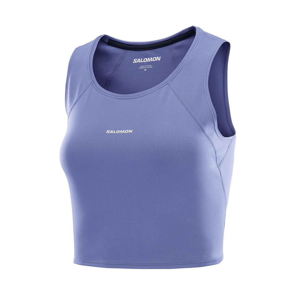 Front view of the Salomon Women's SHKout Bliss Tanklette in the Marlin colourway.