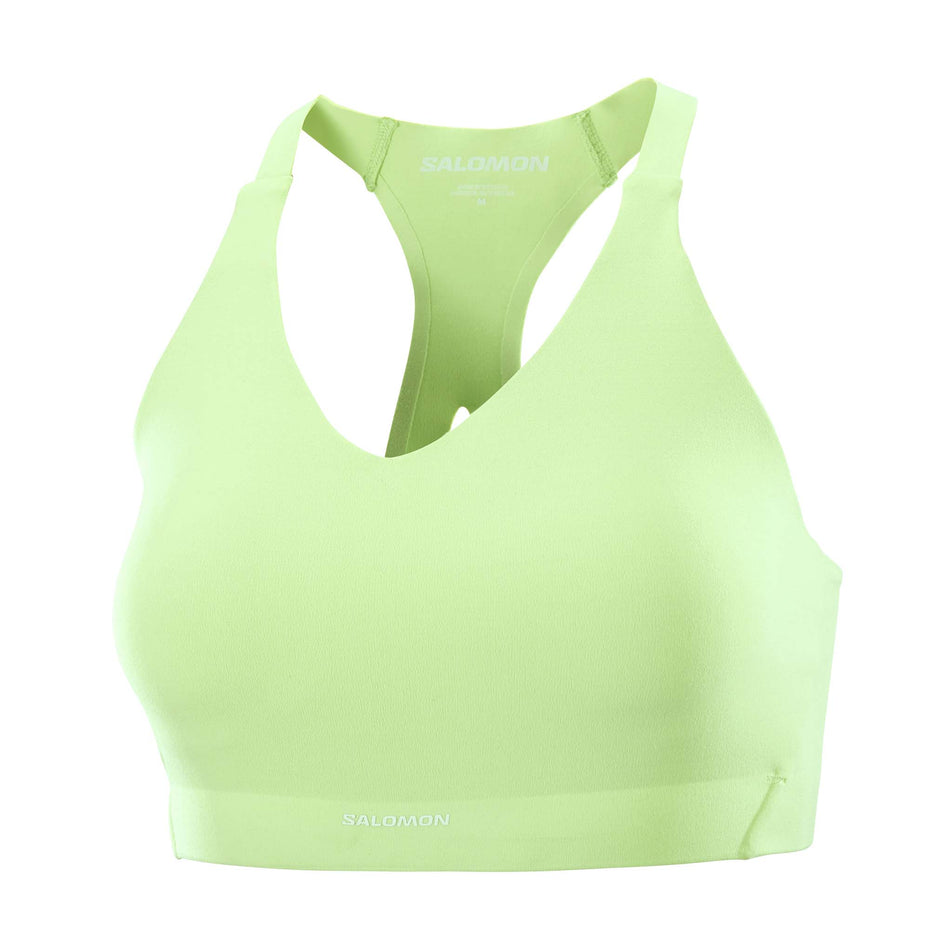 Front view of the Salomon Women's SHKout Bliss Bra in the Butterfly colourway.