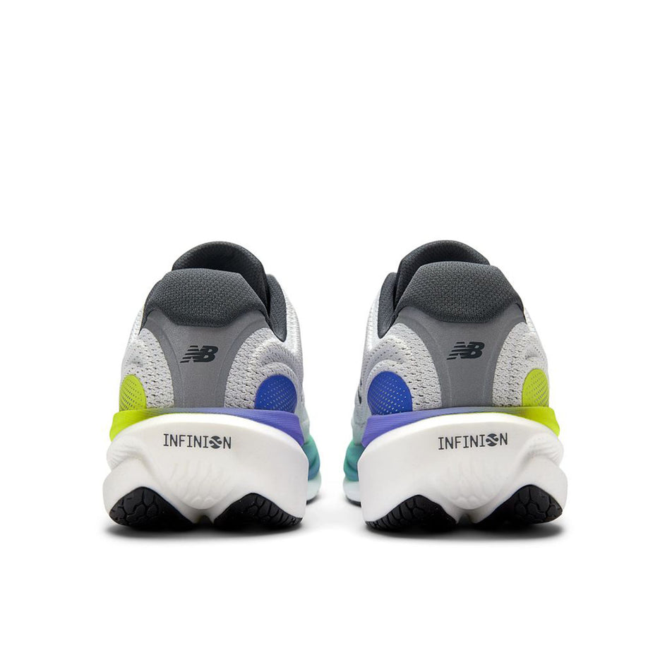 The back of a pair of New Balance Men's 1080 V15 Running Shoes in the Reflection/Graphite colourway.