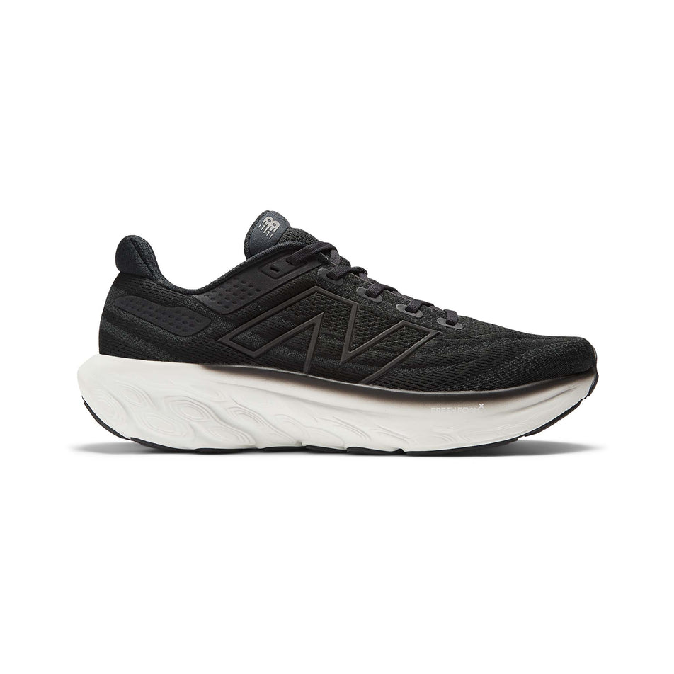 Lateral side of the right shoe from a pair of New Balance Men's Fresh Foam X 1080v13 Running Shoes in the Black colourway (8104330264738)