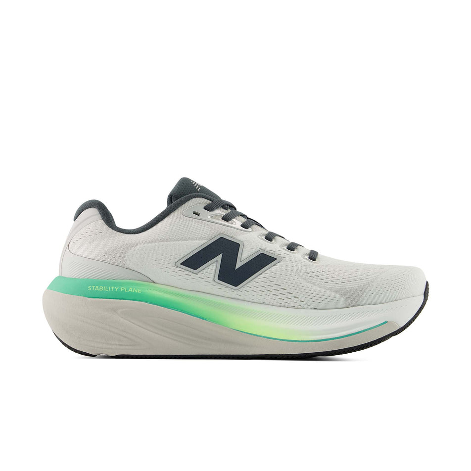 Lateral view of the right shoe from a pair of New Balance Men's Fresh Foam X 860 V15 Running Shoes in the Reflection/Graphite colourway.