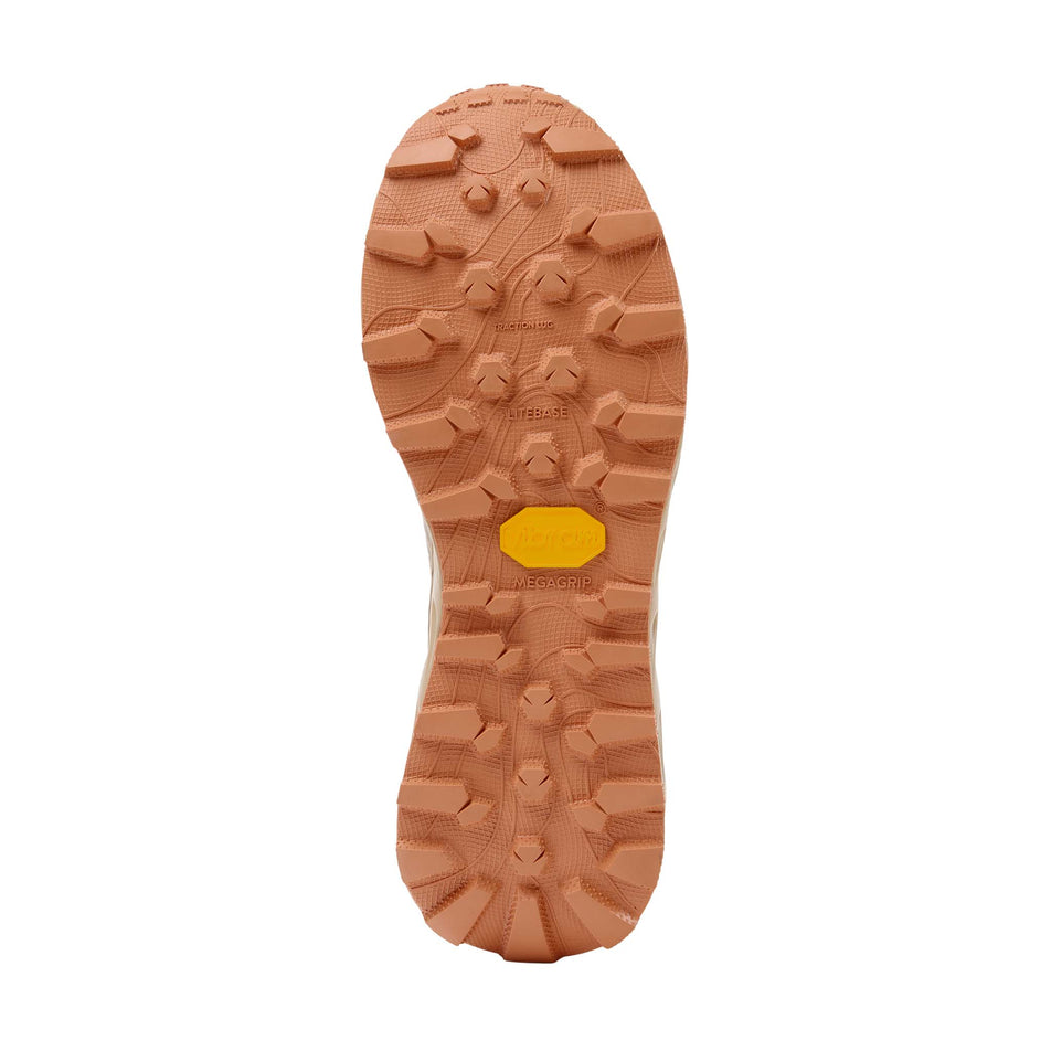 The outsole of the left shoe from a pair of NNormal Unisex Tomir 2.0 Running Shoes in the Brown colourway.