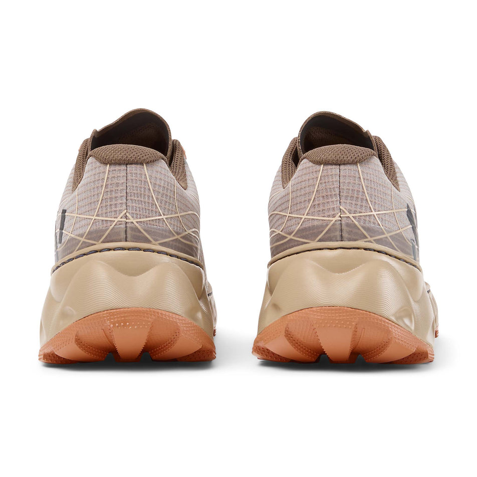The back of a pair of NNormal Unisex Tomir 2.0 Running Shoes in the Brown colourway.