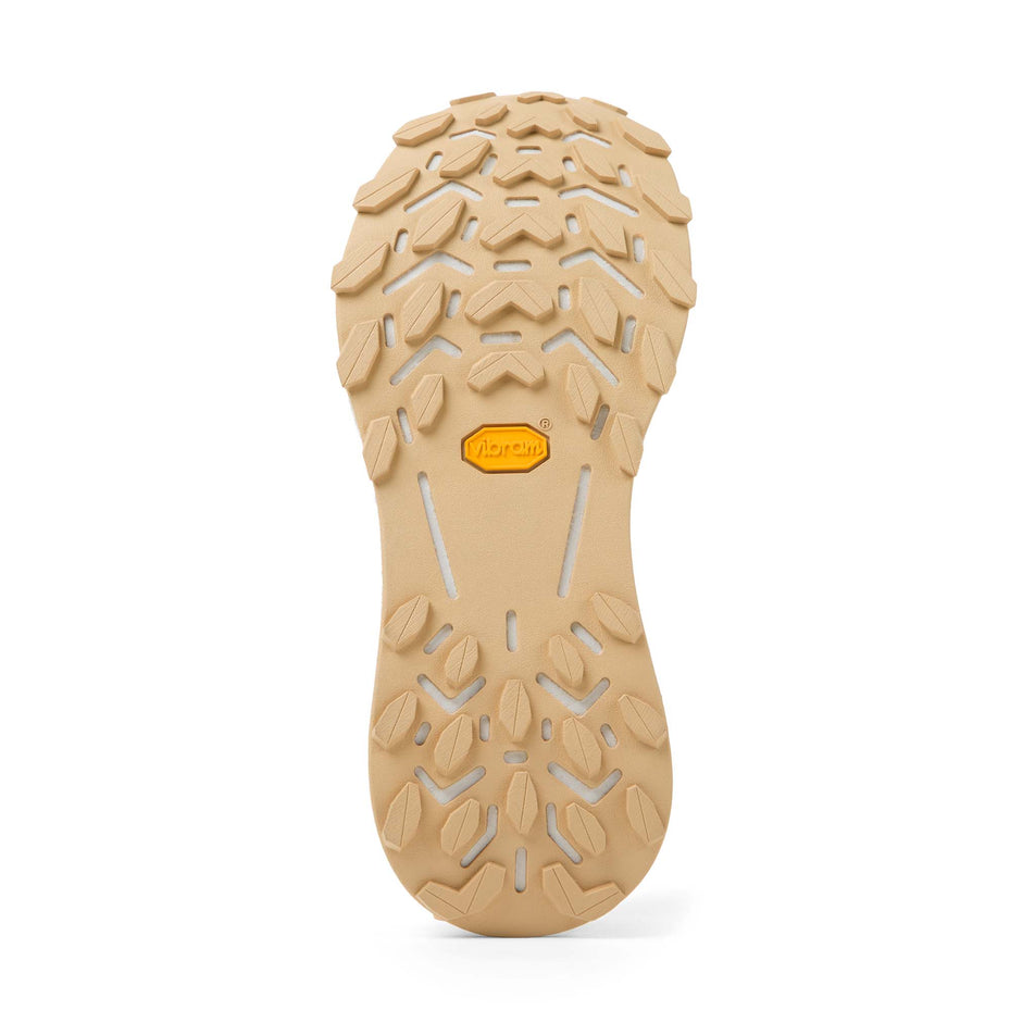 The outsole of the right shoe from a pair of NNormal Women's Cadí Running Shoes in the Beige colourway.