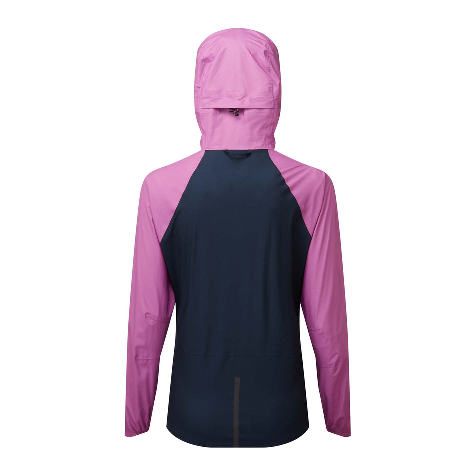Back view of the Women's Tech Fortify Jacket in the Dark Navy/Fuchsia colourway (8160855752866)