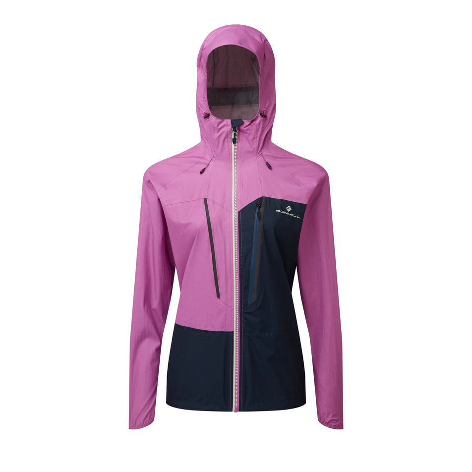 Front view of the Women's Tech Fortify Jacket in the Dark Navy/Fuchsia colourway (8160855752866)