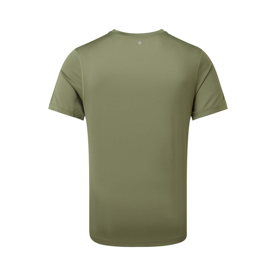 Back of a Ronhill Men's Tech S/S Tee in the Woodland/Deep Lagoon colourway.  (8032261898402)