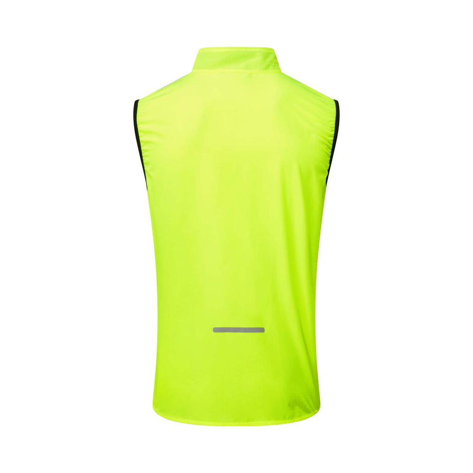 Back view of a Ronhill Men's Core Gilet in the Fluo Yellow/Black colourway (8048132456610)