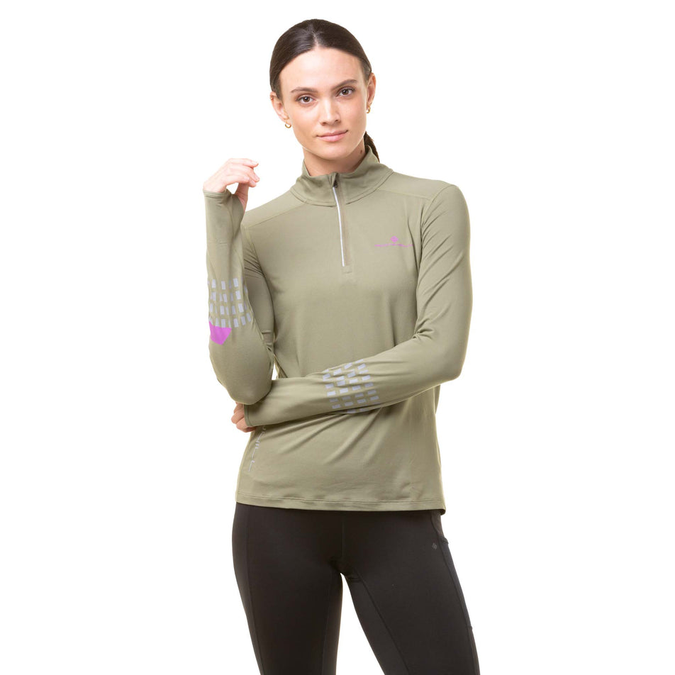 Ronhill | Women's Tech Afterhours 1/2 Zip Tee - Woodland