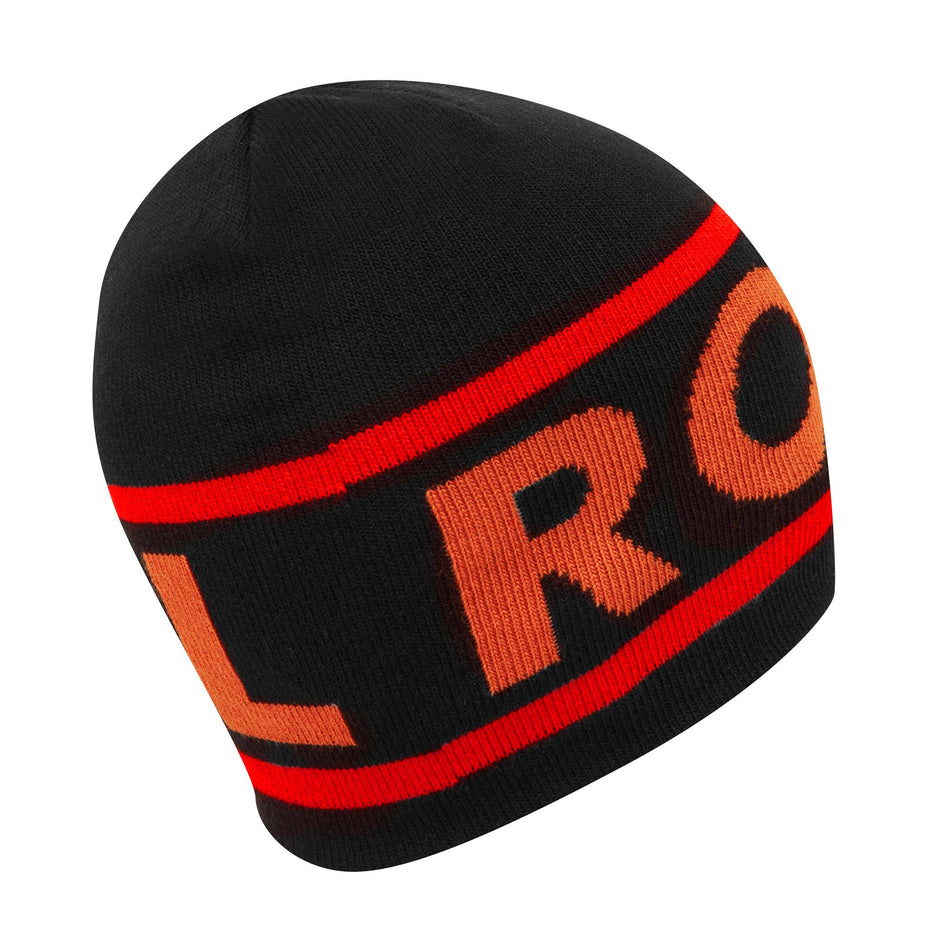 Back view of a Ronhill Unisex Tribe Running Beanie in the Black/Flame/Copper colourway (8048576102562)