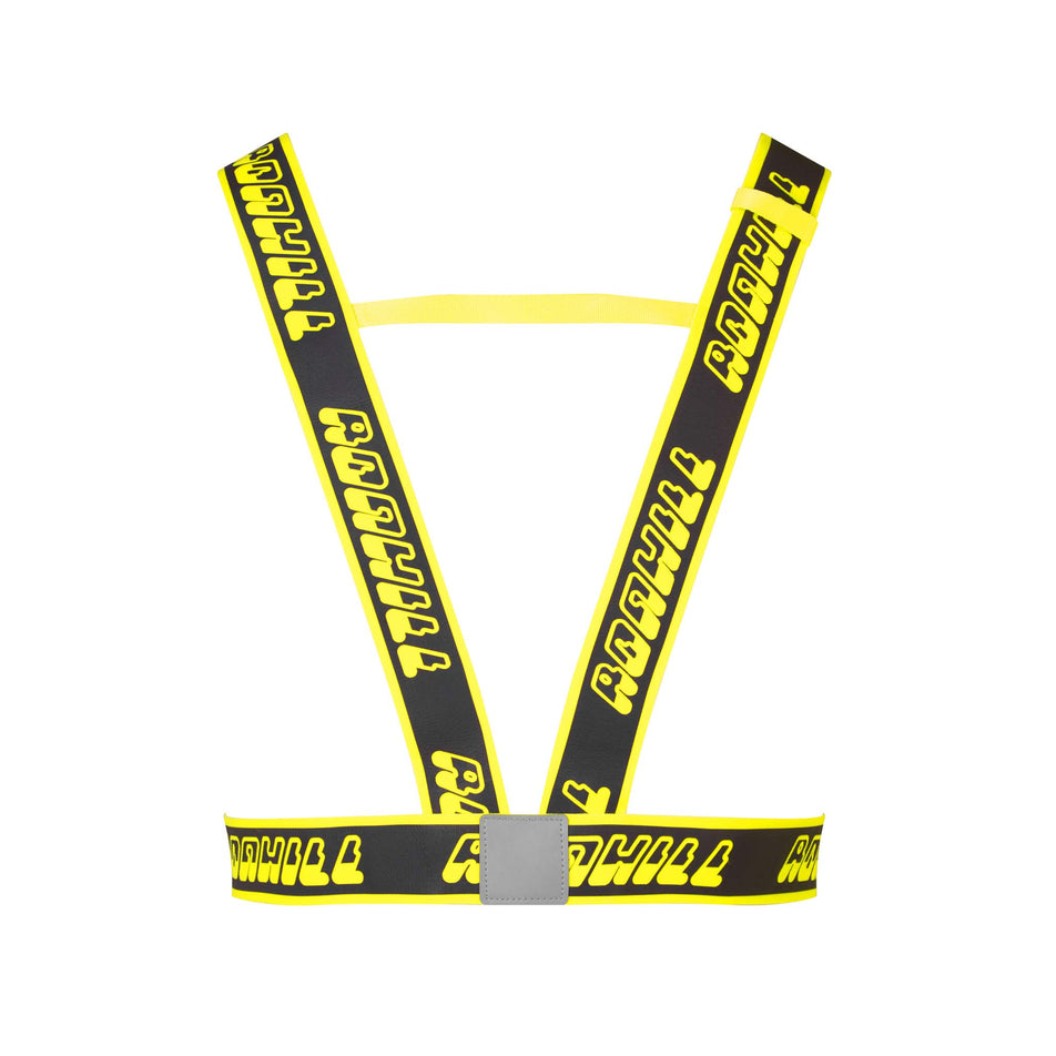 Front view of a Ronhill Reflective Belt in the Fluo Yellow/Reflect colourway (8048565420194)