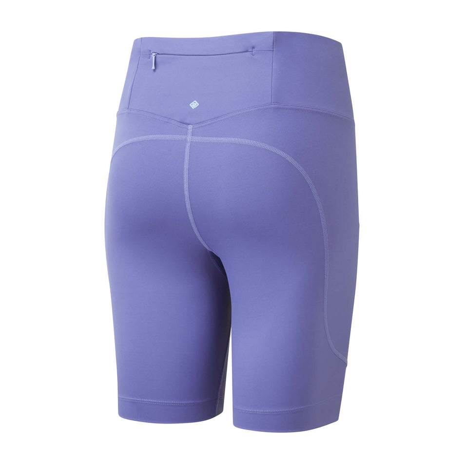 Back view of the Ronhill Women's Tech Stretch Short in the Dark Periwinkle/Aquamint colourway (8158831575202)