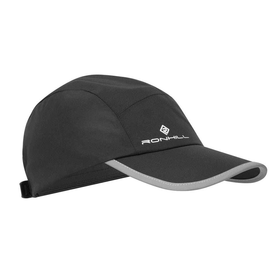 Front view of a Ronhill Unisex Fortify Cap in the All Black colourway (8033746714786)