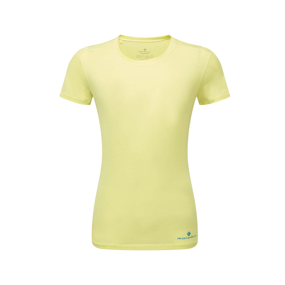 Front view of a Women's Tech Tencel S/S Tee in the  Zest Marl/Electric Blue colourway (8160830161058)