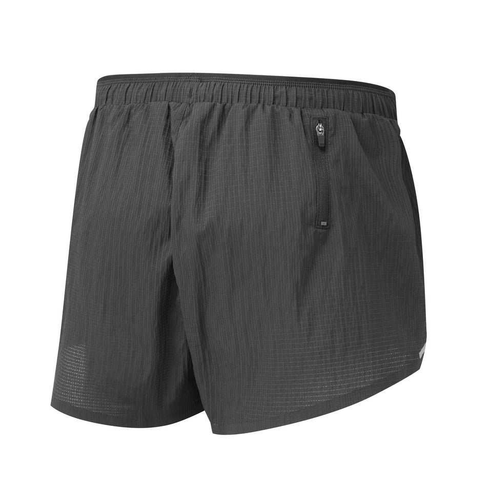 Back view a Ronhill Women's Tech Race Short in the All Black colourway (8157947527330)