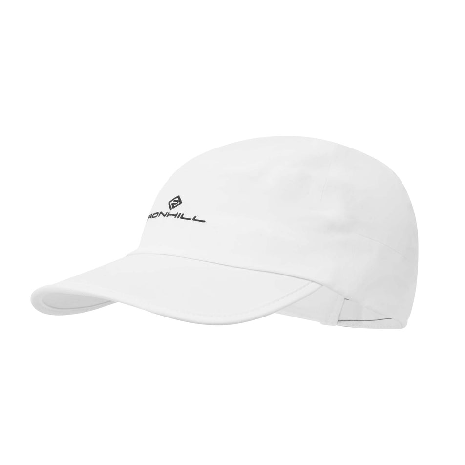 A Ronhill Unisex Sunlight Cap in the Bright White/Black colourway (8175659286690)