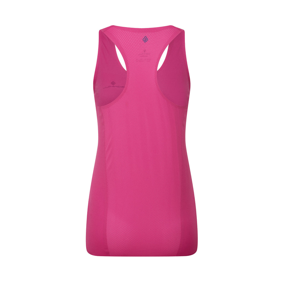 Back view of the Ronhill Women's Tech Race Vest in the Exuberance/Classic Blue colourway.