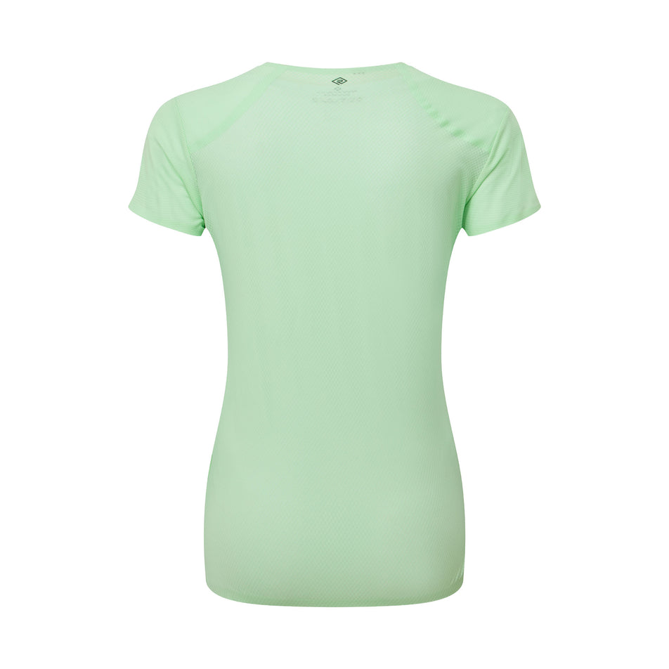 Back view of the Ronhill Women's Tech Race S/S Tee in the Seafoam/Laurel colourway.