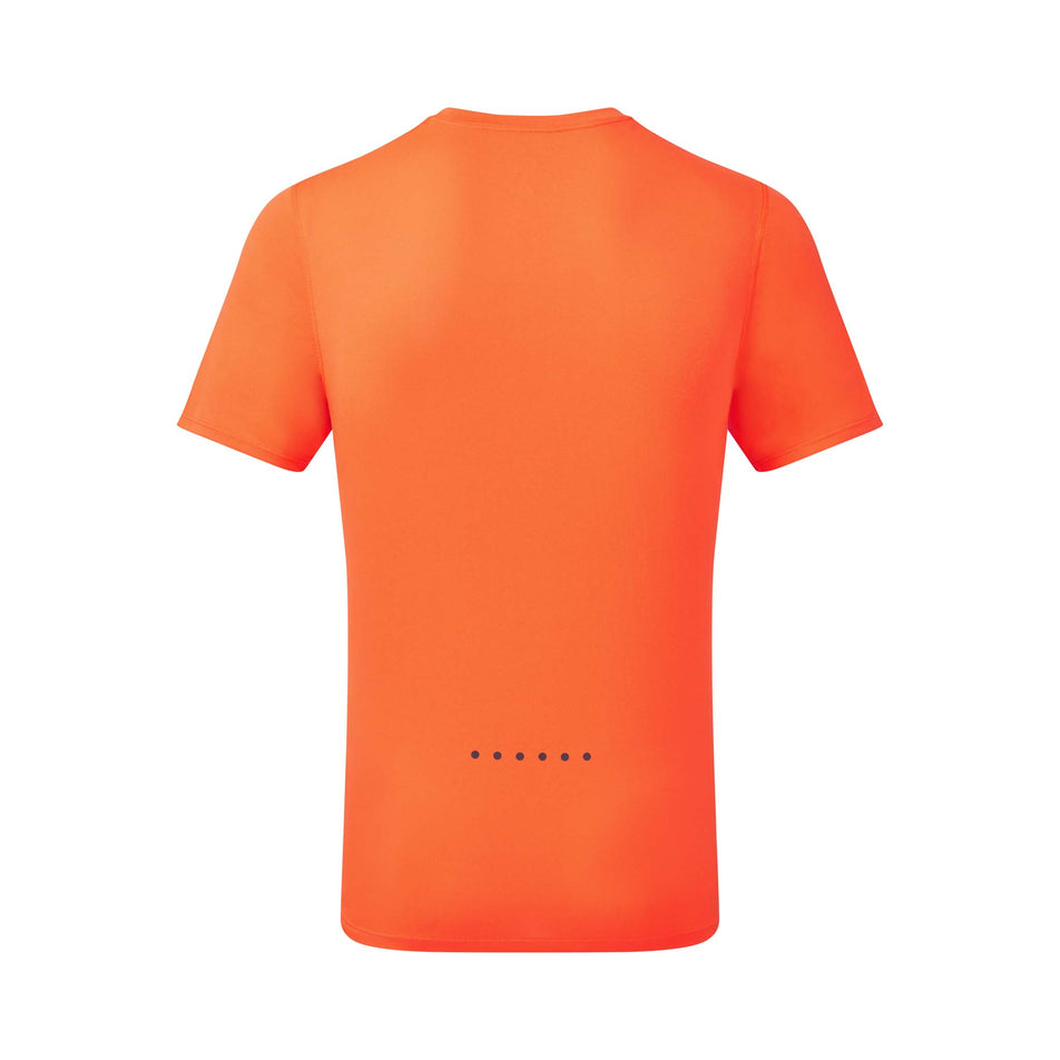 Back view of a Ronhill Men's Core S/S Tee in the Fluo Orange/Legion colourway (8160893599906)
