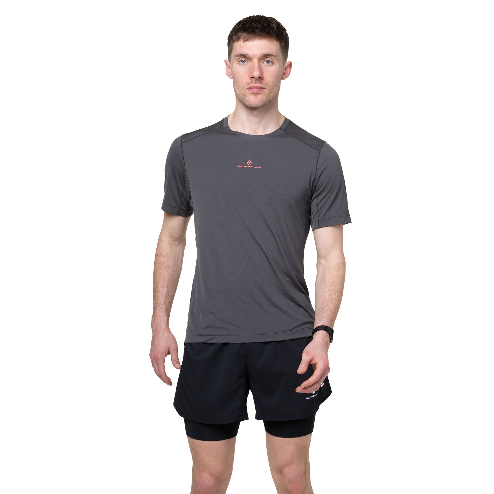Ronhill Men's Tech S/S Tee - Oxide/Ronhill Red | Run4It