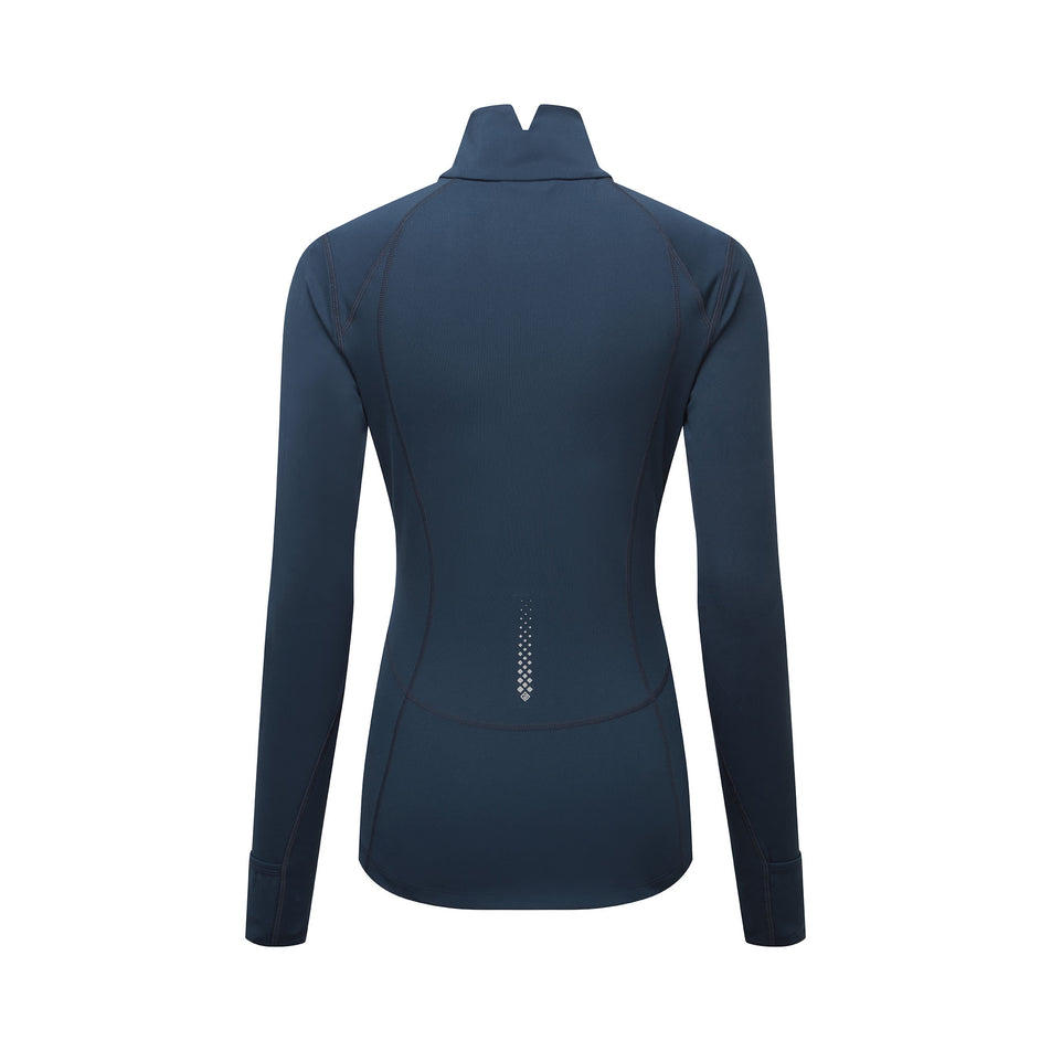 Back view of the Ronhill Women's Tech Contour Jacket in the Dark Navy colourway. (8742703693986)