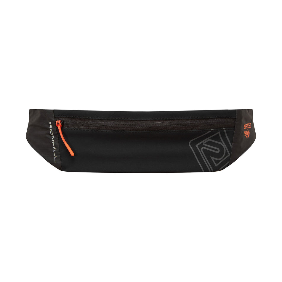 Front view of the Ronhill Unisex Speed 90 in the Black/Ronhill Red colourway.