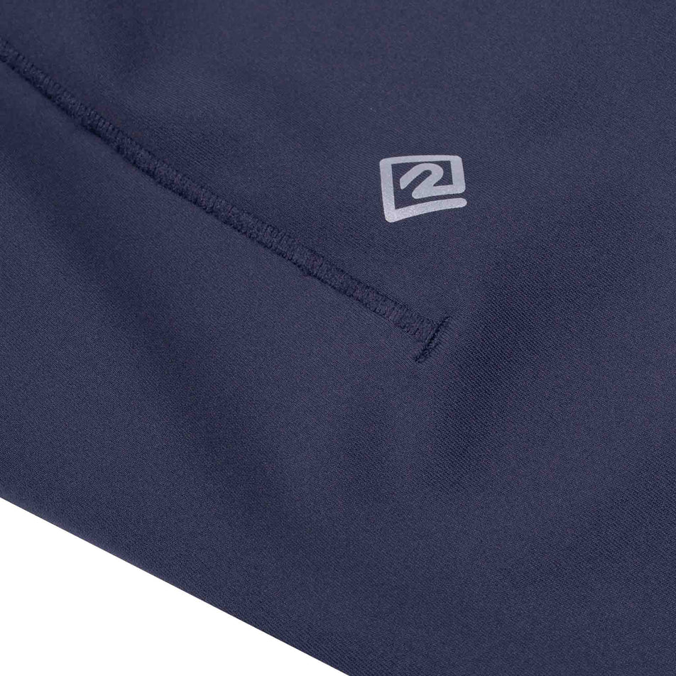 Close-up view of the Ronhill logo on the Ronhill Women's Tech Contour Tight in the Polar Night colourway.