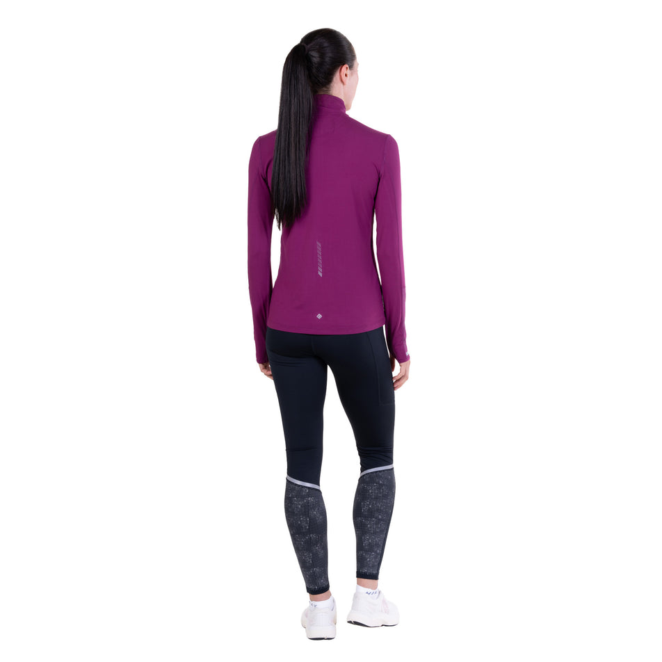 Ronhill | Women's Tech Reflect 1/2 Zip - Blackcurrant/Reflect