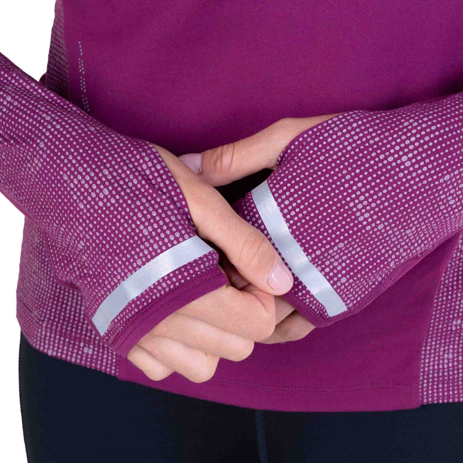 Ronhill | Women's Tech Reflect 1/2 Zip - Blackcurrant/Reflect