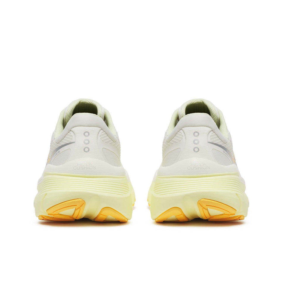 The back of a pair of Saucony Women's Guide 19 Running Shoes in the Ivory/Tender colourway.
