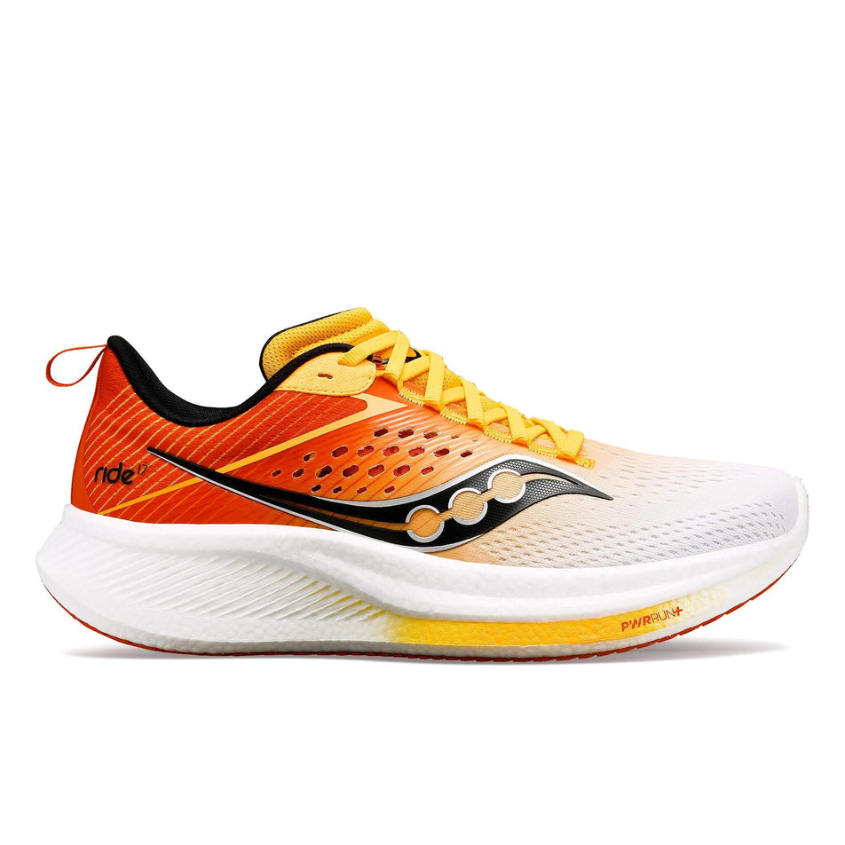 Saucony Men's Ride 17 Running Shoes - White/Vizigold | Run4It