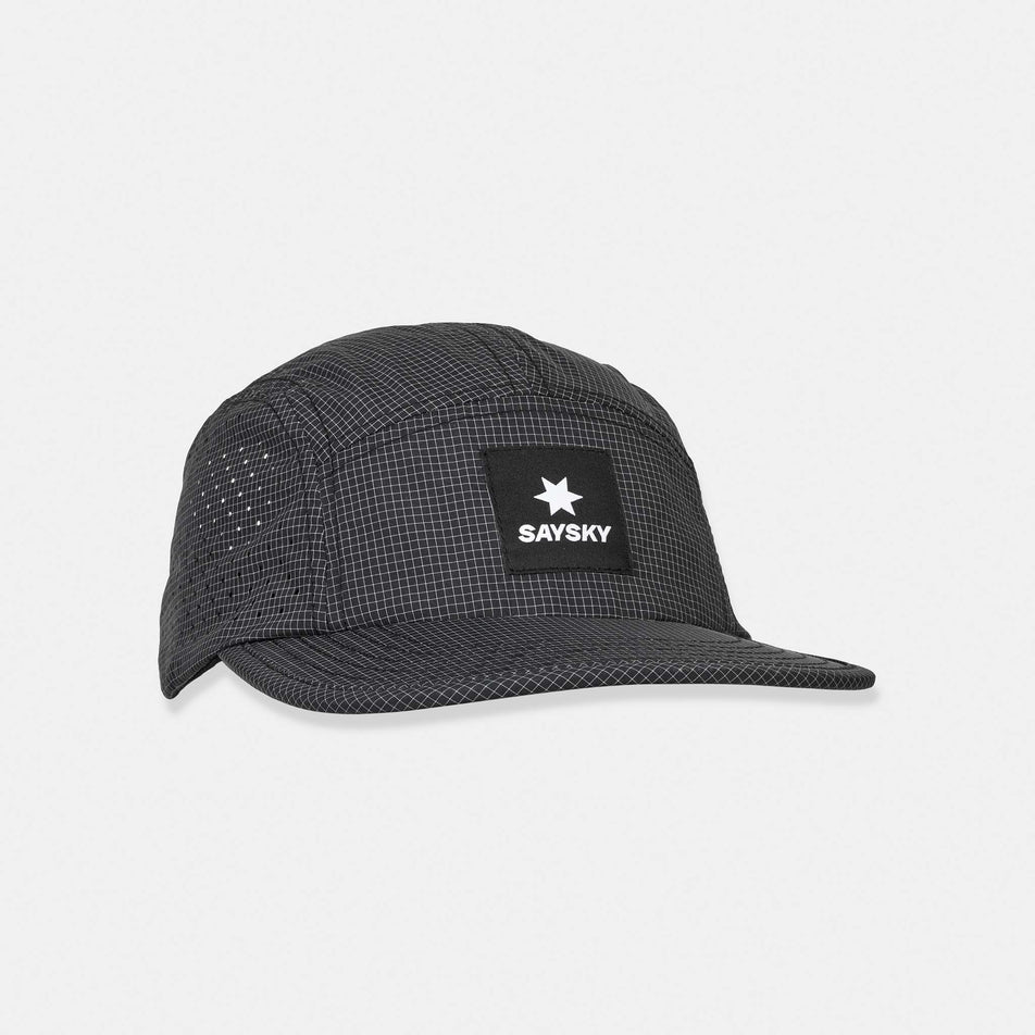 Front view of the SAYSKY Unisex Combat Shield Cap in the Black colourway.