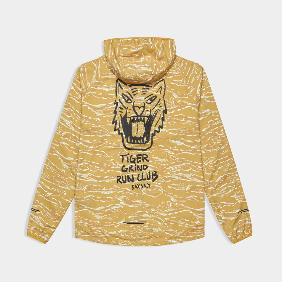 Back view of the SAYSKY Men's Tiger Pace Jacket in the Yellow colourway.