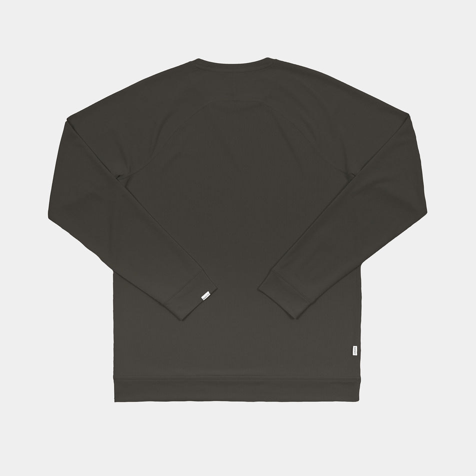 Back view of the SAYSKY Men's Pace Tech Long Sleeve in the Brown colourway.