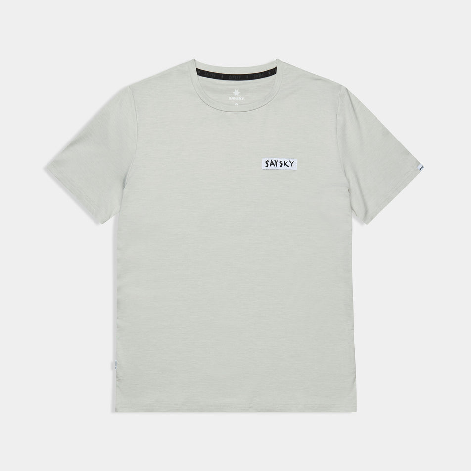 Front view of the SAYSKY Men's Tiger Pace T-Shirt in the Grey colourway.