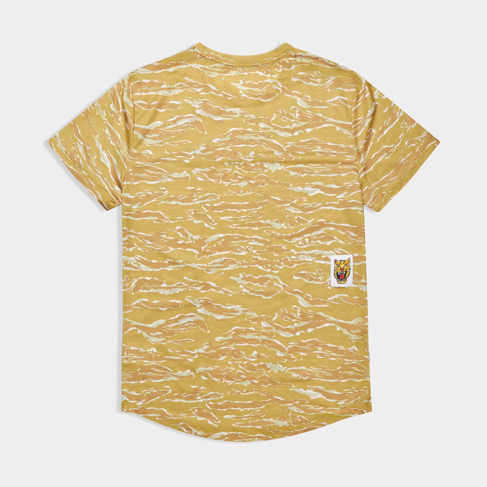 Back view of the SAYSKY Men's Tiger Combat T-Shirt in the Yellow colourway.