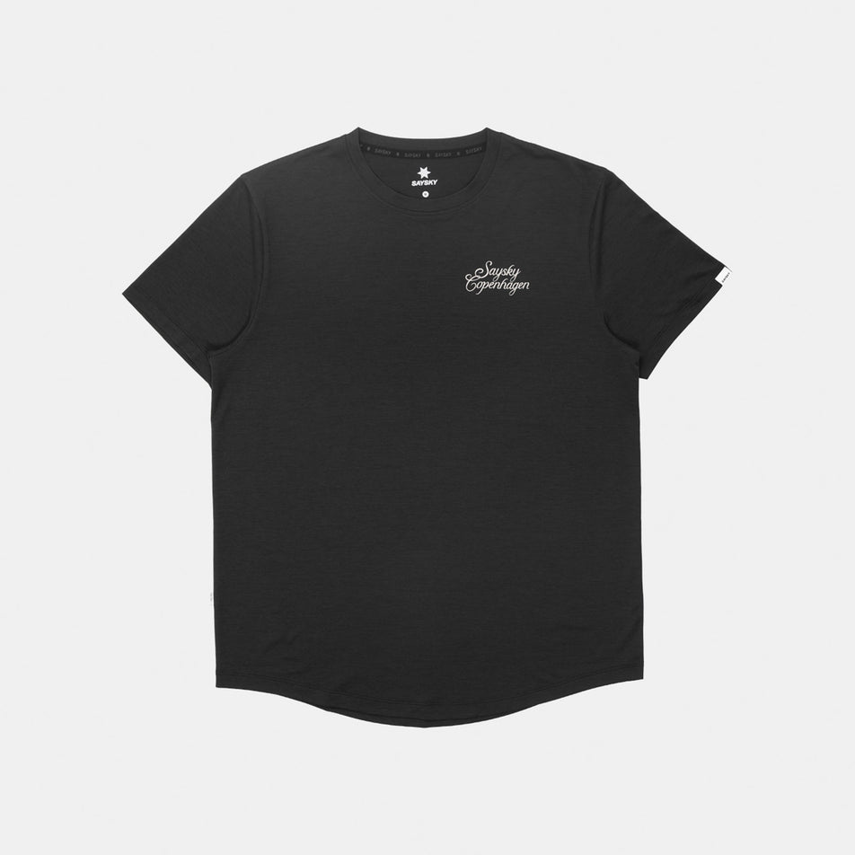 Front view of the SAYSKY Men's Statement Combat Pro T-Shirt in the Black colourway.