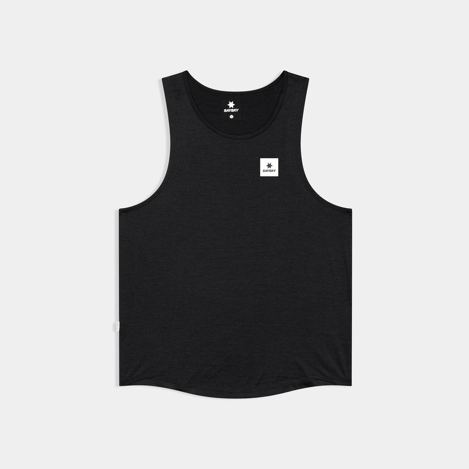 Front view of the SAYSKY Men's Clean Combat Pro Singlet in the Black colourway.