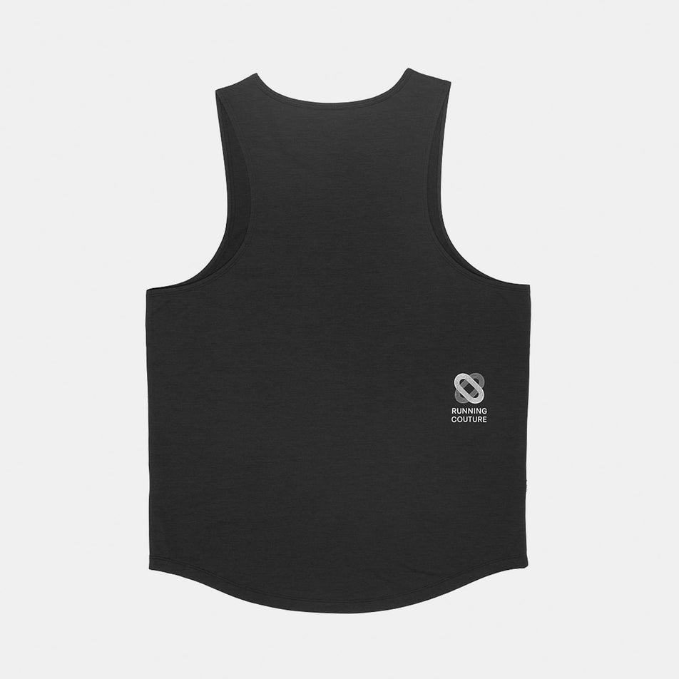 Back view of the SAYSKY Men's Statement Combat Pro Singlet in the Black colourway.