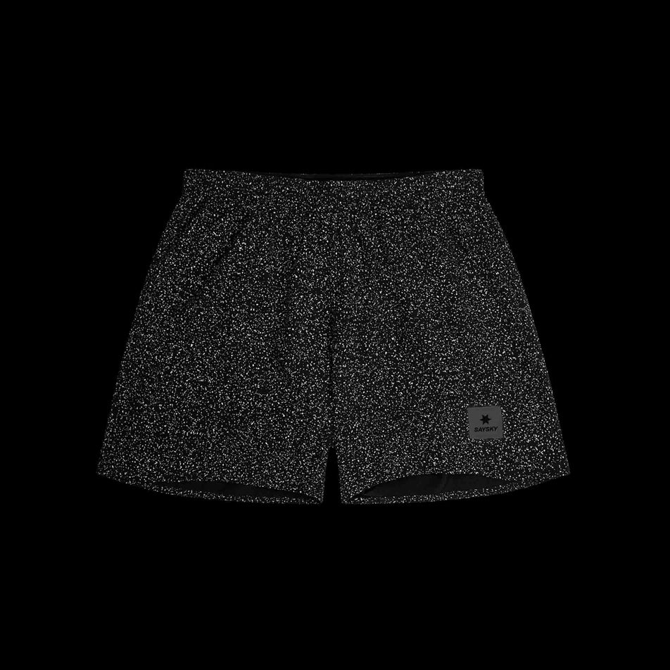 The reflective graphic on the SAYSKY Men's Universe Pace Shorts 5