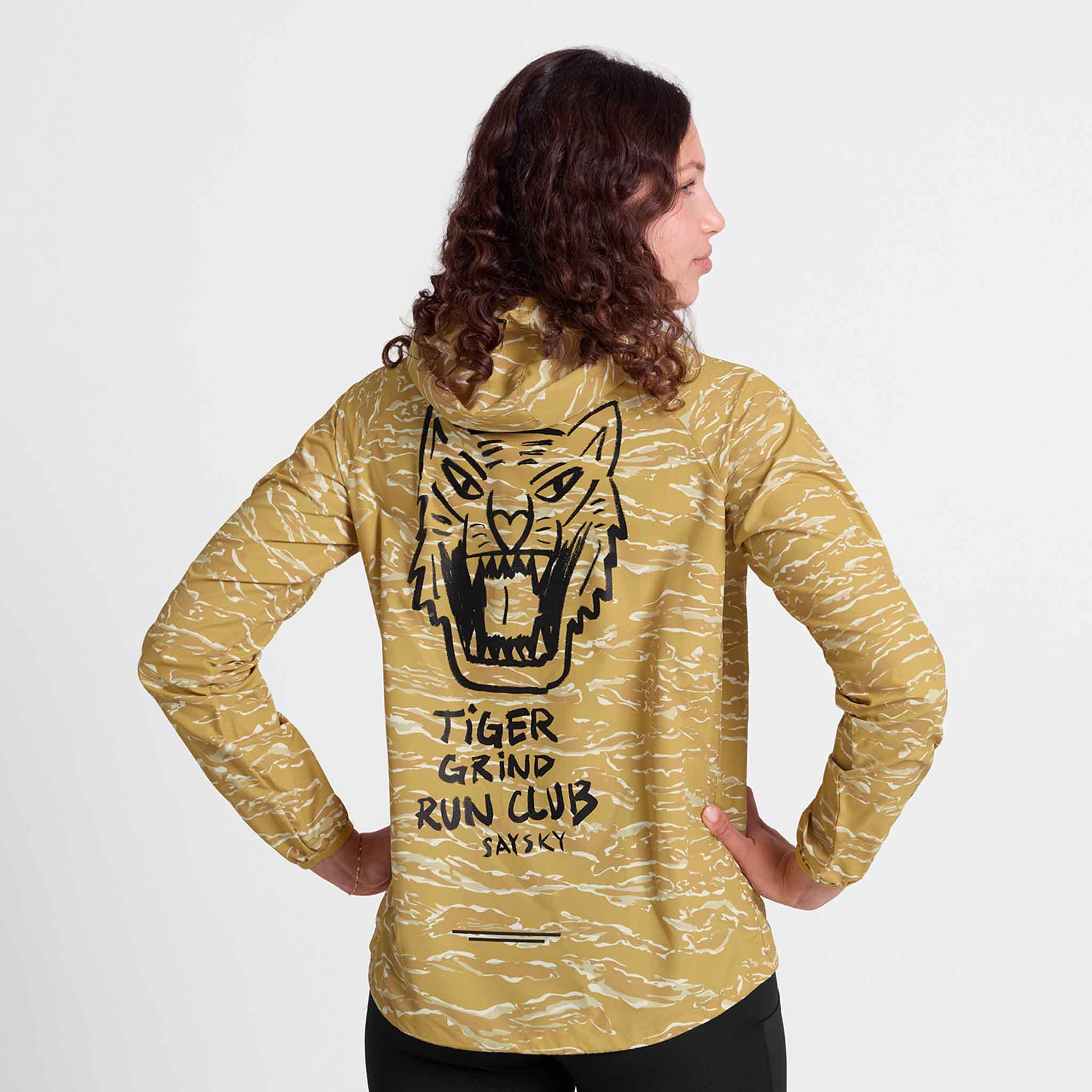 セイスカイ TIGER PACE HOODED JACKET XXS SAYSKY Women's Tiger Pace Jacket - Yellow | Run4It