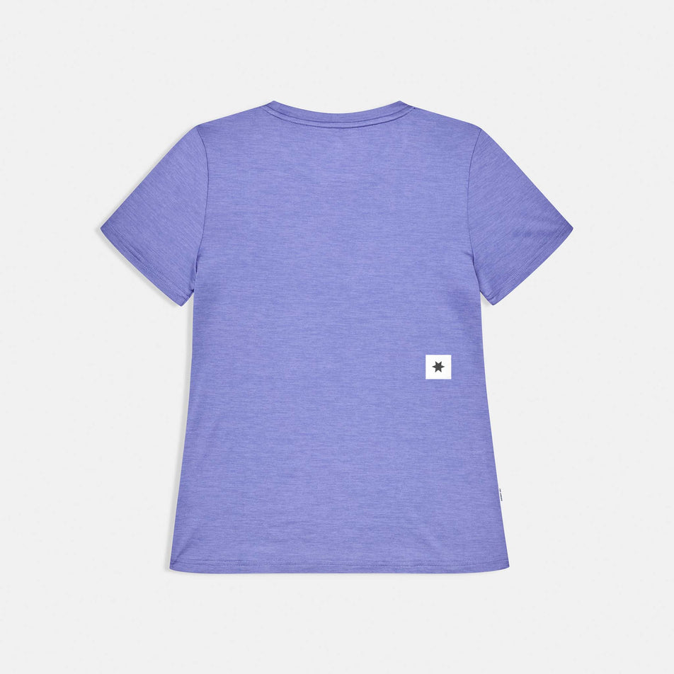 Back view of the SAYSKY Women's Clean Pace T-Shirt in the Purple colourway.