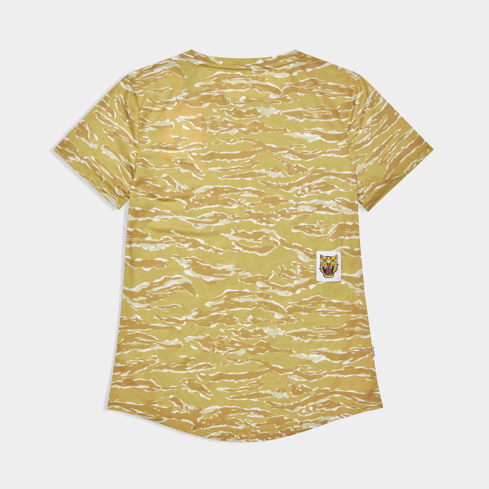 Back view of the SAYSKY Women's Tiger Combat T-Shirt in the Yellow colourway.