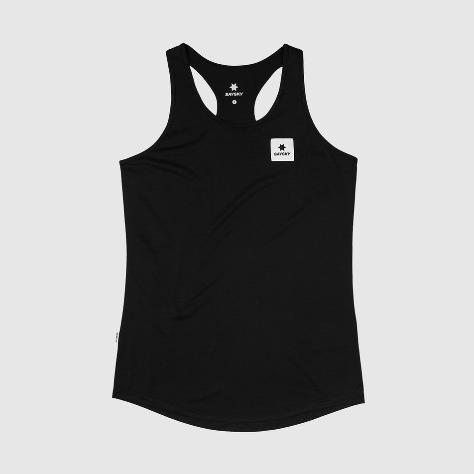 Front view of the SAYSKY Women's Clean Combat Pro Singlet in the Black colourway.