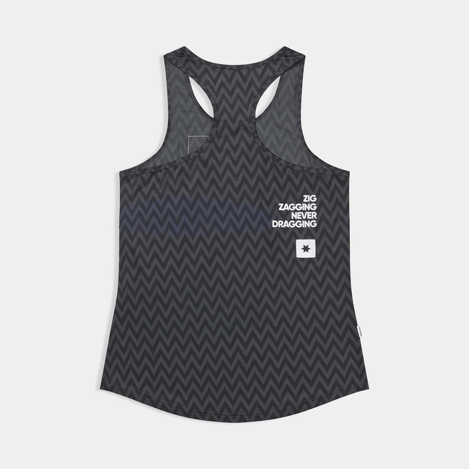 Back view of the SAYSKY Women's Zig Zag Combat Singlet in the Black Zig Zag colourway.